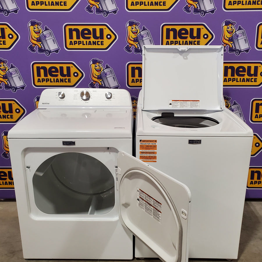 Maytag Top Load 4.5 Cu. Ft. Washer with Extra Power MVW5035MW - Scratch & Dent (Moderate) and Maytag Top Load 7.0 Cu. Ft. Electric Dryer with Wrinkle Prevent Phase 16223 - MED4500MW - Scratch & Dent (Minor)