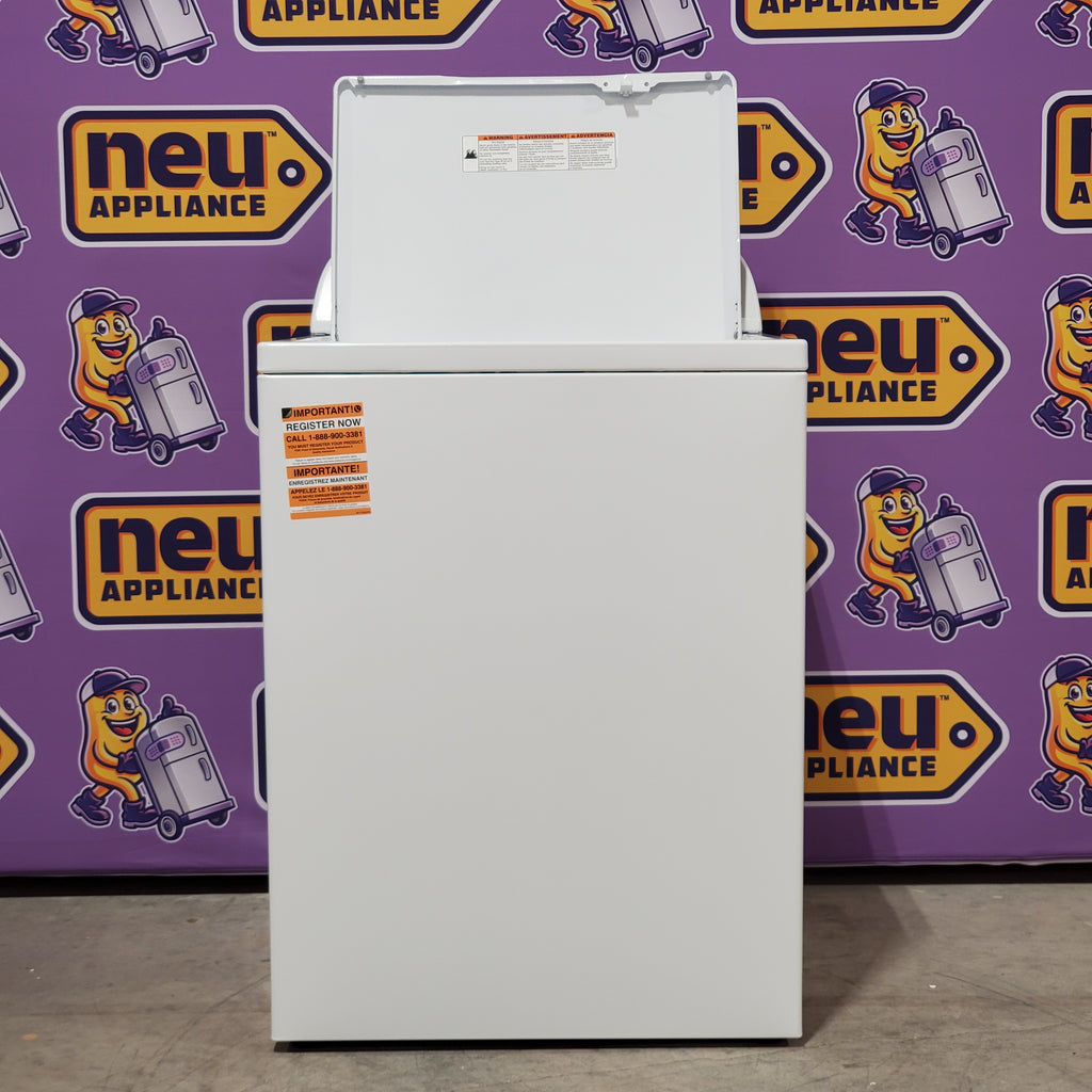 Pictures of Whirlpool 3.5 cu. ft. High Efficiency Top Load Washing Machine with Deep Water Wash WTW4816FW - Open Box and Whirlpool 7.0 cu. ft. Top Load Gas Dryer with AutoDry™ Drying System with Wrinkle Shield™ Option 16033 - WGD4950HW- Scratch & Dent (Minor) - Neu Appliance Outlet - Discount Appliance Outlet in Austin, Tx