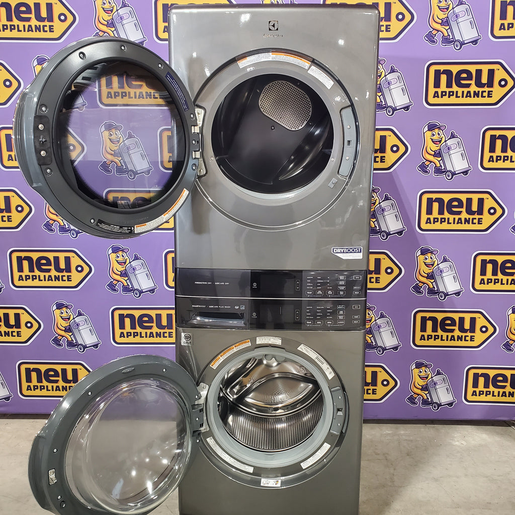 Pictures of Electrolux Titanium 600 Series Laundry Tower Single Unit 4.5 cu ft Washer & 8 cu ft Electric Dryer 25136SD612 - ELTE7600AT - Scratch & Dent (Minor) - Neu Appliance Outlet - Discount Appliance Outlet in Austin, Tx