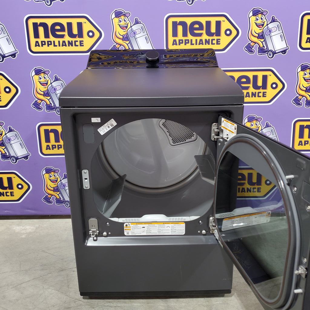 Pictures of LG 5.3 cu. ft. Smart Top Load Washer with 4-Way® Agitator and AI Sensing EasyUnload™ WT8405CB - Scratch & Dent (Minor) and LG 7.3 cu. ft. Rear Control Electric Dryer with LG EasyLoad™ Door and AI Sensing 16250 - DLE8400BE - Scratch & Dent (Minor) - Neu Appliance Outlet - Discount Appliance Outlet in Austin, Tx