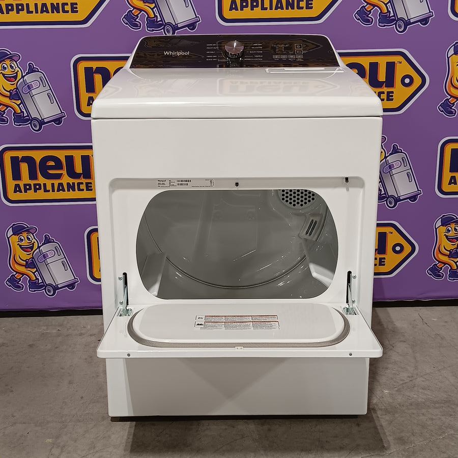 Whirlpool Top Load 4.7 Cu. Ft. Washer in White with 2-in-1 Removable Agitator WTW5057LW - Scratch & Dent - Minor and Whirlpool 7.0 cu. ft. Electric Dryer with Hamper Door 16247 - WED5010LW - Open Box