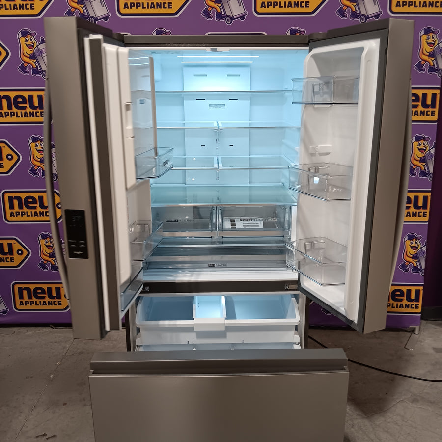 Whirlpool French Door Refrigerator in Fingerprint Resistant Stainless Finish with In-Door Water and Ice Maker - 30 cu. ft. WRFF3536SZ - Scratch & Dent (Moderate)