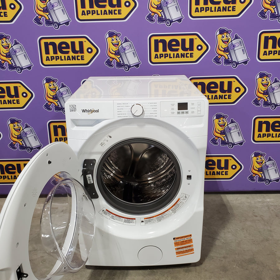 Whirlpool White Front Load Energy Star 4.5 Cu. Ft. Washer with Tumble Fresh Option and Sanitize Cycle with Oxi 251318SD1341 - WFW4720RW - Scratch and Dent (Moderate)