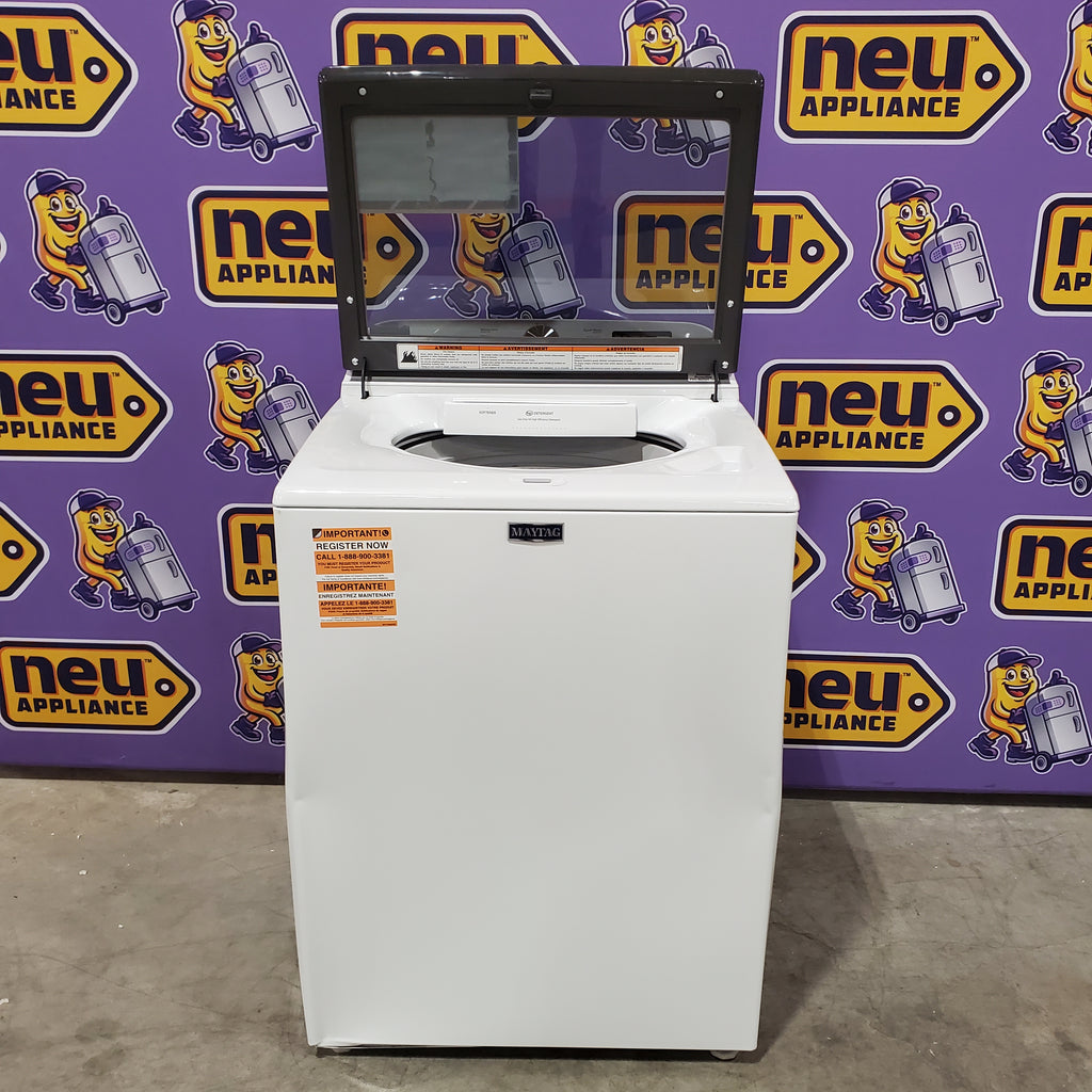 Pictures of Maytag Top Load 4.8 cu ft Washer with Deep Fill and Slow-Close Glass Lid 30131SD35 - MVW6200KW - Scratch & Dent (Major) - Neu Appliance Outlet - Discount Appliance Outlet in Austin, Tx