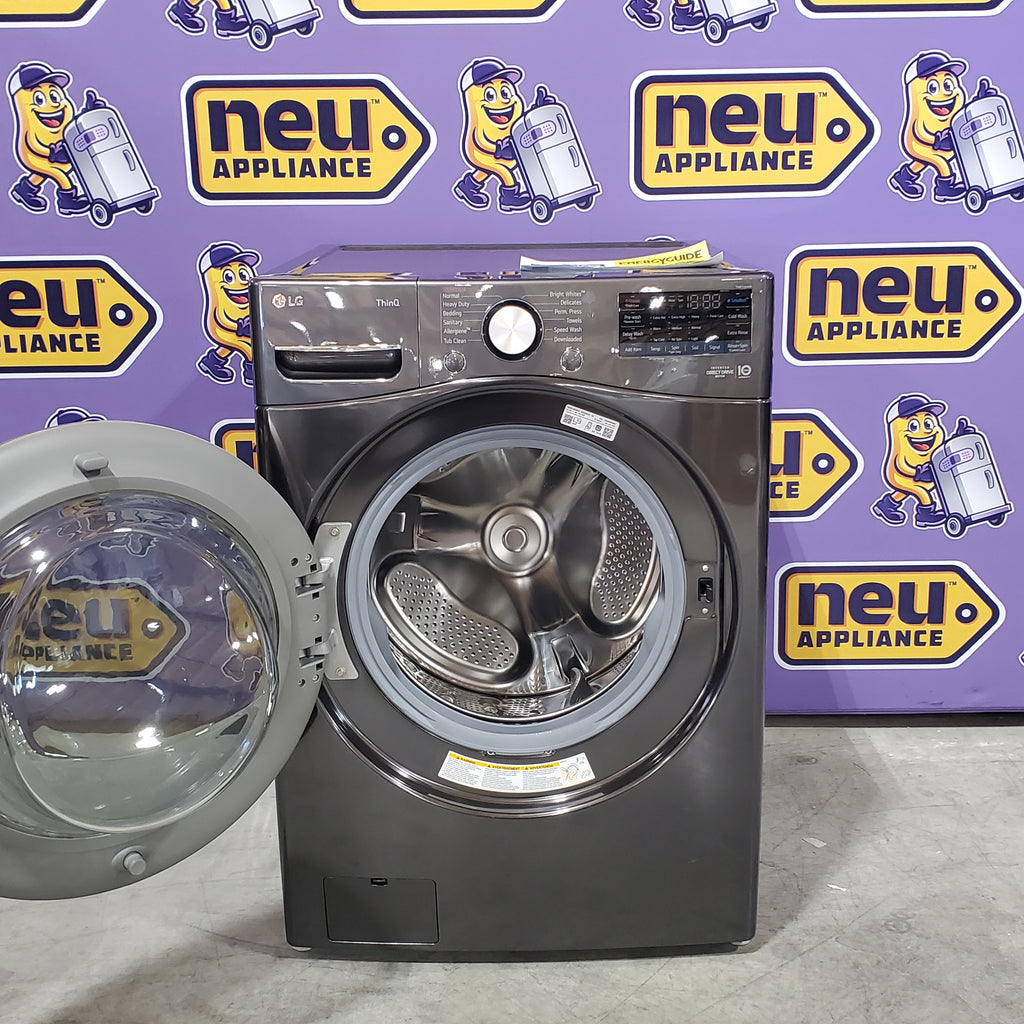 Pictures of LG Front Load 4.5 Cu. Ft. Washer with TurboWash 360 Technology WM4000HBA - Scratch & Dent (Minor) and LG Smart Wi-Fi Enabled Front Load Electric 7.4 Cu. Ft. Dryer with TurboSteam 16094 - DLEX4000B - Scratch & Dent (Minor) - Neu Appliance Outlet - Discount Appliance Outlet in Austin, Tx