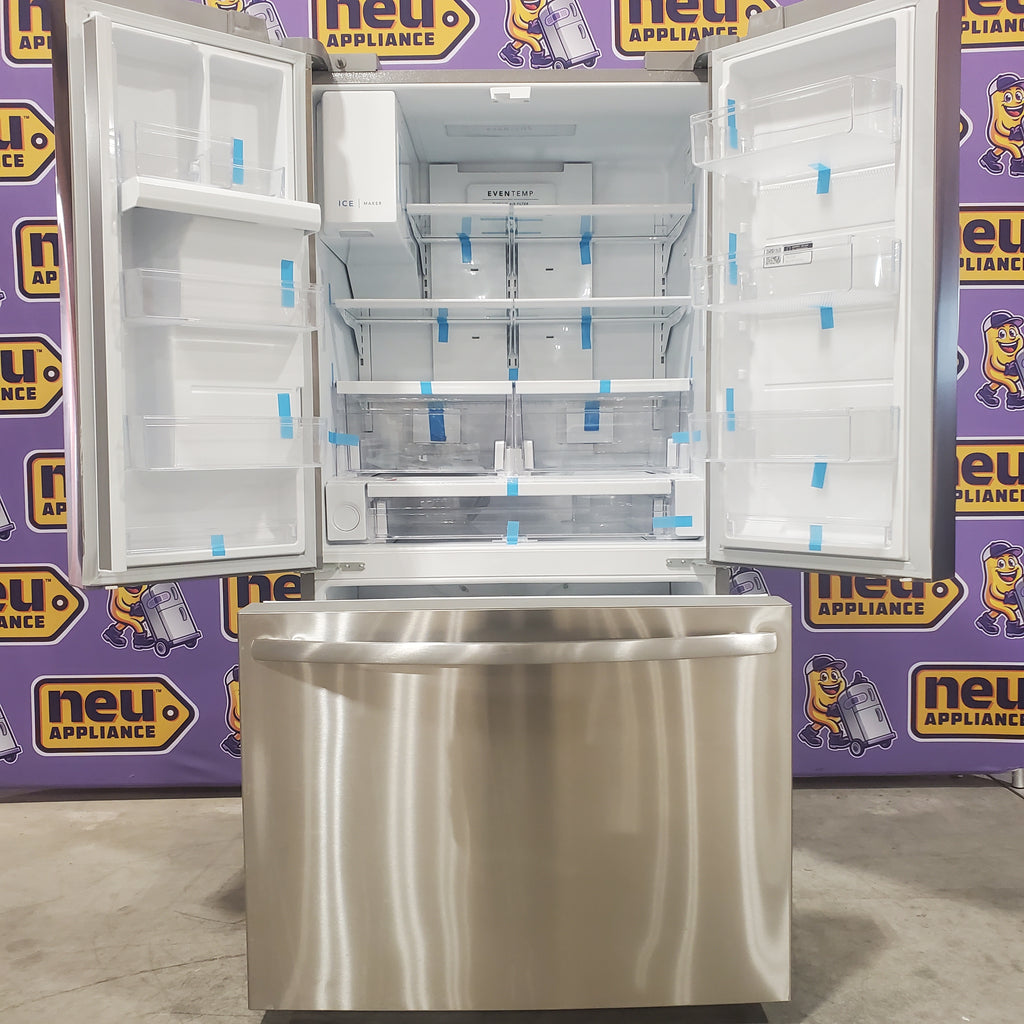 Pictures of Frigidaire Stainless Steel Counter-Depth 22.6-cu ft 3 -Door French Door ENERGY Star Refrigerator with Ice Maker with Water and Ice Dispenser - FRSS2323AS - Open Box - Neu Appliance Outlet - Discount Appliance Outlet in Austin, Tx