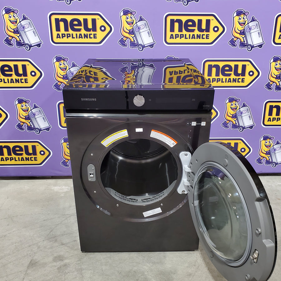 Samsung 7.6 Cu. Ft. Stackable Smart Electric Dryer with Steam and Super Speed Dry in Brushed Black DVE53BB8700V - Scratch & Dent (Moderate)