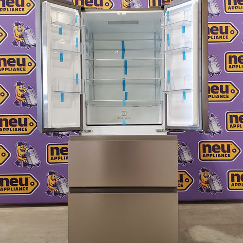 Pictures of Haier Fingerprint Resistant Stainless Steel 14.5 cu. ft. Counter Depth French Door Refrigerator with Quick Cool QJS15HYRFS - Open Box - Neu Appliance Outlet - Discount Appliance Outlet in Austin, Tx