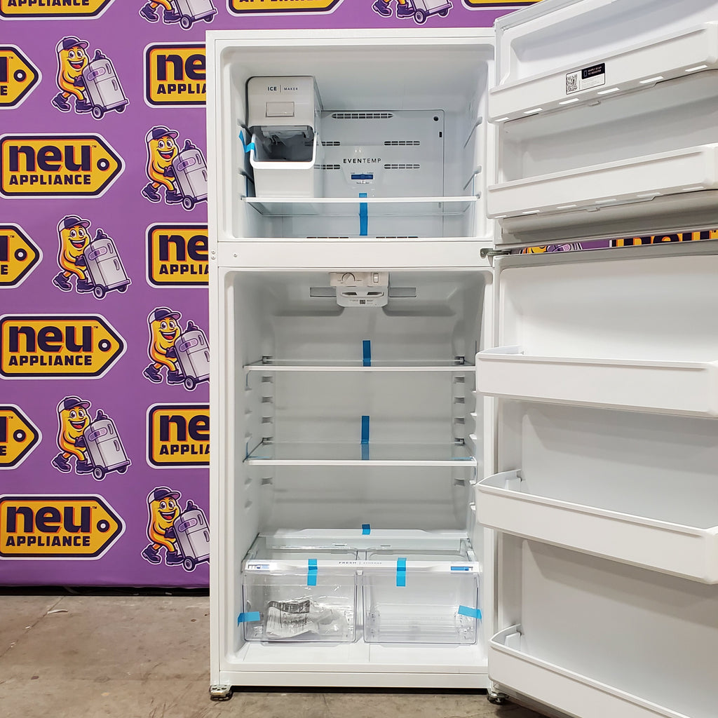 Frigidaire 18.3-cu ft Garage Ready Top-Freezer Refrigerator in White 3SD660  - FRTD1830AW - Scratch & Dent (Minor)