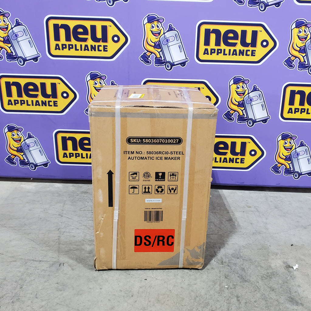 COWSAR 80-lb Ice Per day Cubed Ice Maker in Stainless Steel 25137SD734 - 58036RCI0-STEEL - New in Box