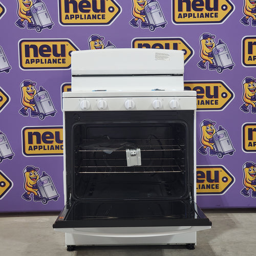 Pictures of Amana Gas 30" Range with Easy Clean Glass Door and Temp Assure Cooking System in White AGR4203MNW - Scratch and Dent (Minor) - Neu Appliance Outlet - Discount Appliance Outlet in Austin, Tx