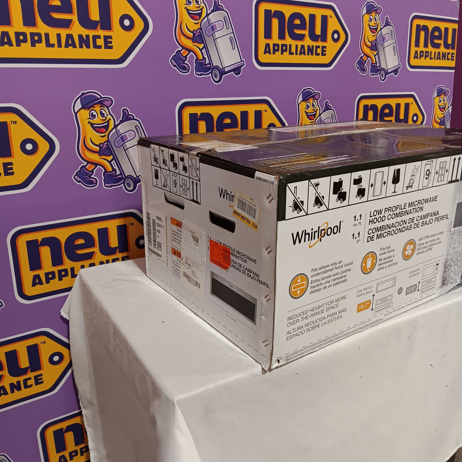 Whirlpool 1.1 cu. ft. Low Profile Microwave Hood Combination WML55011HS - New in Box