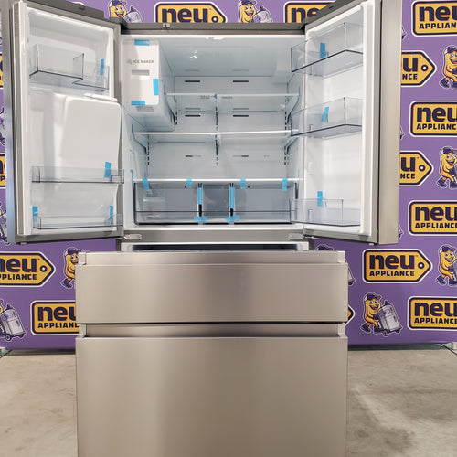 Hisense Stainless Steel PureFlat 25.6-cu ft 4-Door Smart French Door ENERGY STAR Refrigerator with Ice Maker, Water and Ice Dispenser HRM260N6TSE - Open Box (Copy)