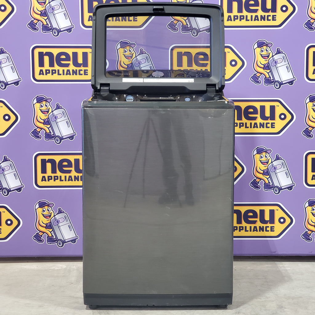 Pictures of Samsung 5.0 cu. ft. Energy Star Top Load Washer with Active Water Jet in Black Stainless Steel WA50R5400AV - Scratch & Dent (Minor) - Neu Appliance Outlet - Discount Appliance Outlet in Austin, Tx