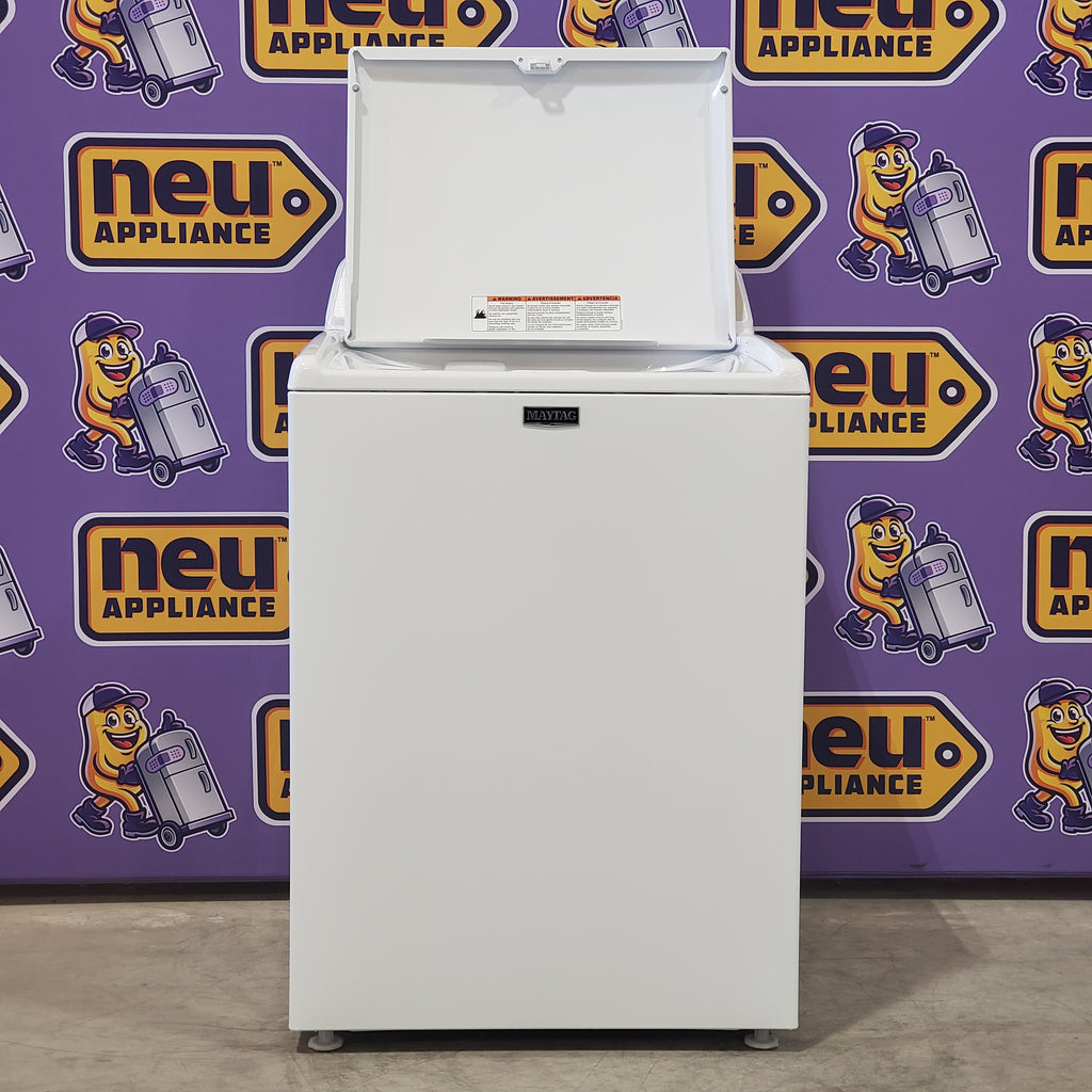 Pictures of Maytag 4.5 cu. ft. Capacity Top Load Washer with Power™ Agitator and Deep Fill MVW4505MW - Open Box and Maytag 7.0 cu. ft. Capacity Top Load Electric Wrinkle Prevent Dryer MED4500MW - Scratch & Dent (Minor) - Neu Appliance Outlet - Discount Appliance Outlet in Austin, Tx