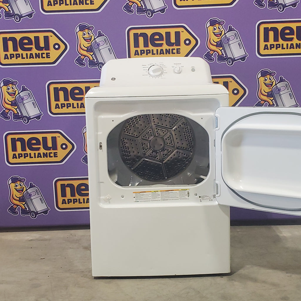 Pictures of Hotpoint White Electric 6.2 Cu. Ft. Aluminized Alloy Drum Dryer with Side Swing Door HTX24EASKWS - Certified Refurbished - Neu Appliance Outlet - Discount Appliance Outlet in Austin, Tx