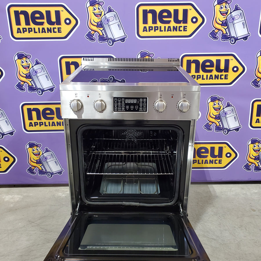 Lanbo 24 in. 4 Burner Elements Freestanding Electric Range in Stainless Steel with Air Fry, Rotisserie and True Convection 251315SD1150 - LBERT24RCSAA - Scratch & Dent (Minor)