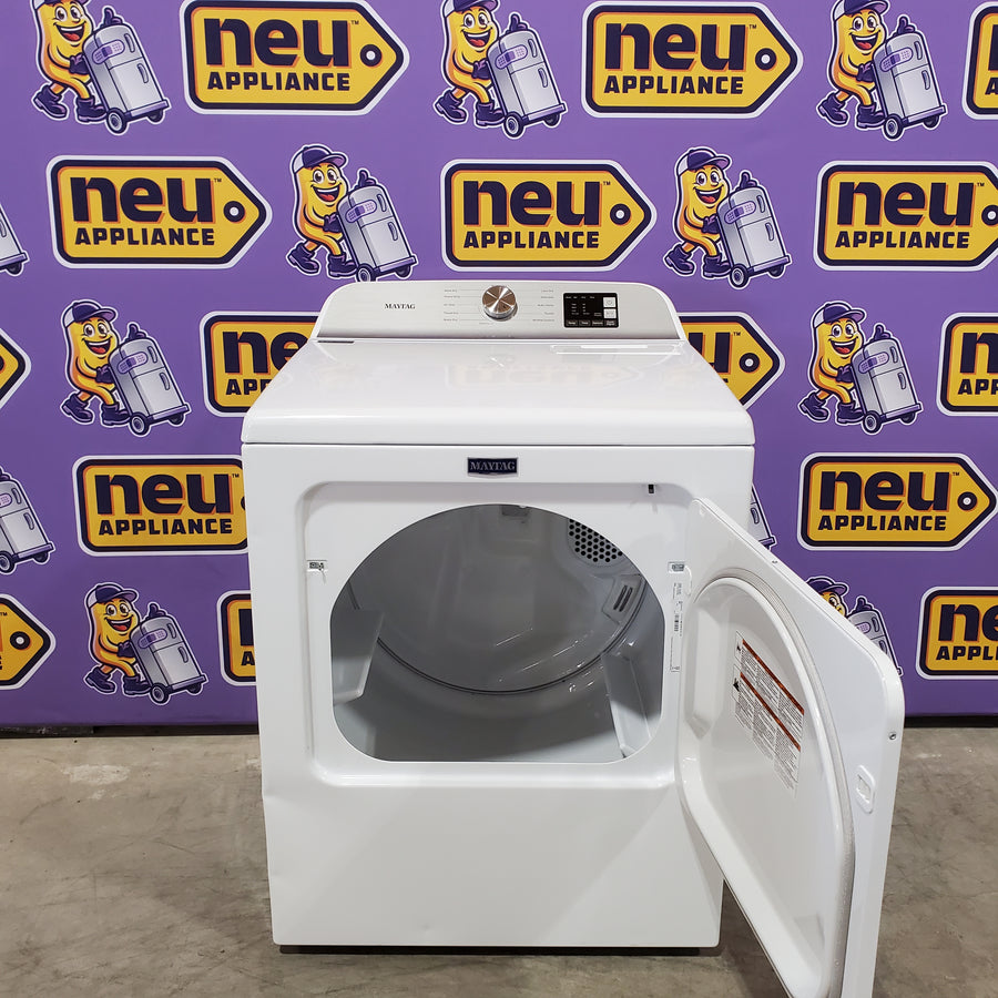 Maytag Top Load 4.8 cu ft Washer with Deep Fill and Slow-Close Glass Lid MVW6200KW - Scratch & Dent (Minor) and Maytag 7.0 cu ft Electric Dryer with Moisture Sensing and Quick Dry Cycle 16213 - MED6200KW - Scratch & Dent (Moderate)