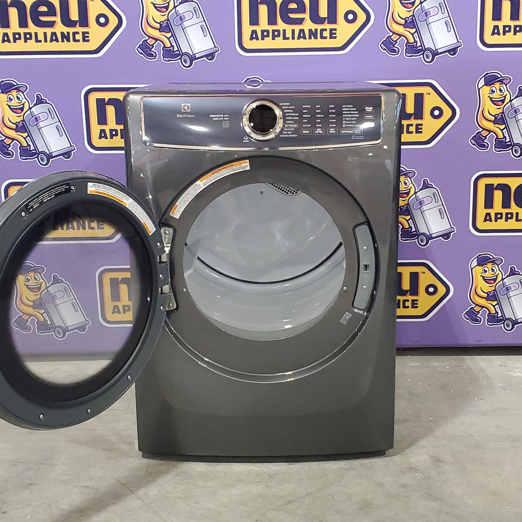 Electrolux Titanium Front Load 600 Series 4.5 Cu. Ft. Washer with Smartboost ELFW7637AT - Scratch & Dent (Major) and Electrolux Frontload Electric Steam Dryer 16071 - ELFE7537AT - Scratch & Dent (Minor)