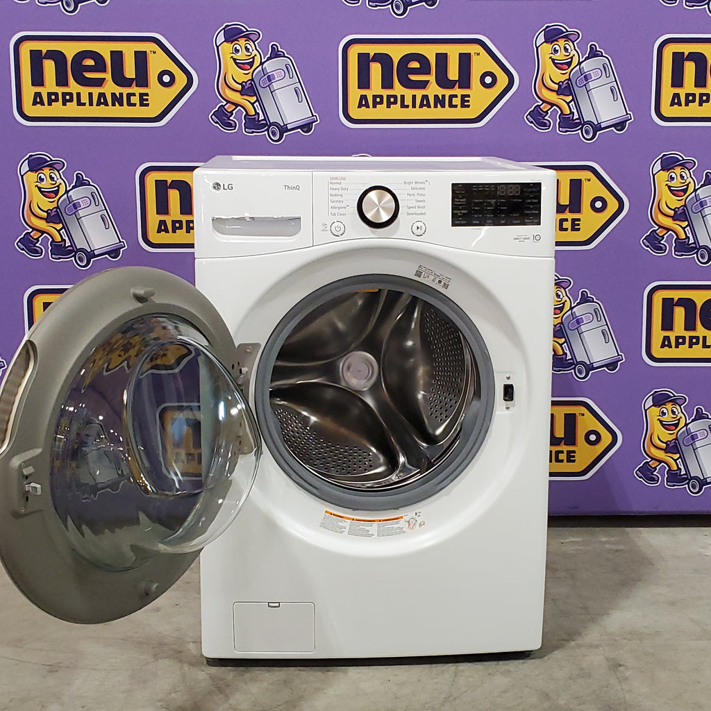 Pictures of LG 4.5 cu. ft. Front Load Washer with Steam and Built-In Intelligence in White WM4000HWA - Open Box - Neu Appliance Outlet - Discount Appliance Outlet in Austin, Tx