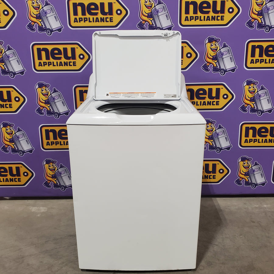 GE® 3.8 cu. ft. Capacity Washer with Stainless Steel Basket in White GTW330ASKWW - Scratch & Dent (Moderate) and GE® 7.2 cu. ft. Capacity Aluminized Alloy Drum Electric Dryer 16228 - GTD33EASKWW - Scratch & Dent (Minor)