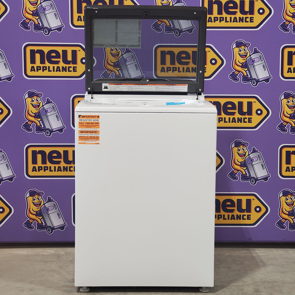 Pictures of 5.2–5.3 Cu. Ft. Whirlpool Top Load Washer in White with Removable Agitator WTW6157PW - Open Box and Whirlpool 7.0 cu. ft. Electric Dryer with Hamper Door WED5010LW - Open Box - Neu Appliance Outlet - Discount Appliance Outlet in Austin, Tx