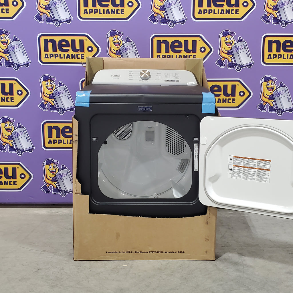 Pictures of Maytag Volcano Black Top Load 4.7 Cu. Ft. Pet Pro Washer with Built-In Faucet MVW6500MBK - Scratch & Dent (Moderate) and Maytag Volcano Black Pet Pro 7.0 cu. ft. Electric Dryer with XL Lint Trap and Steam 15032 - MED6500MBK - New in Box - Neu Appliance Outlet - Discount Appliance Outlet in Austin, Tx