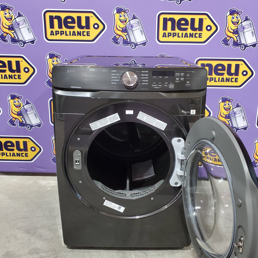 Samsung Frontload Brushed Black7.5 Cu. Ft.  Electric Dryer with Sensor Dry 22132SD148 - DVE45T6000V - Scratch & Dent (Moderate)