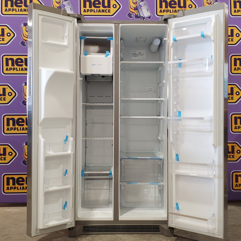 Pictures of Frigidaire 33" Wide 22.3 cu. ft. ENERGY STAR Side by Side Refrigerator Stainless Steel with Exterior Water and Ice Dispenser FRSS2323AS - Scratch & Dent - (Minor) - Neu Appliance Outlet - Discount Appliance Outlet in Austin, Tx