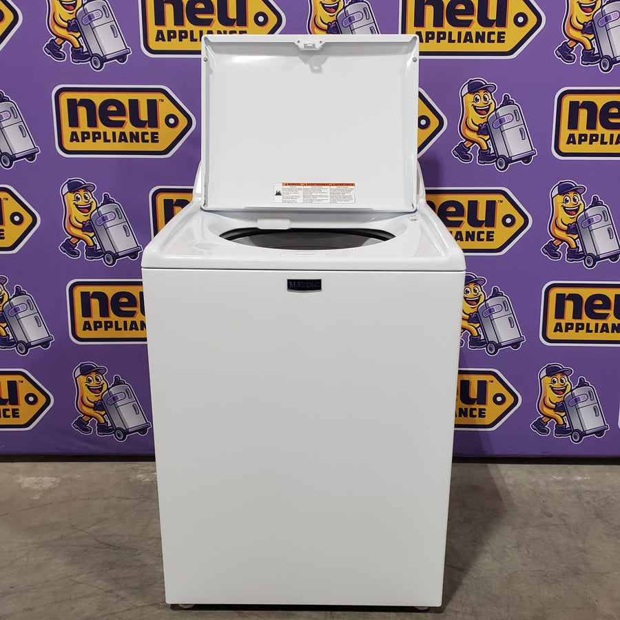 Maytag 4.5 cu. ft. Capacity Top Load Washer with Power™ Agitator and Deep Fill MVW4505MW - Open Box and Maytag 7.0 cu. ft. Capacity Top Load Electric Wrinkle Prevent Dryer 16246 - MED4500MW - Open Box
