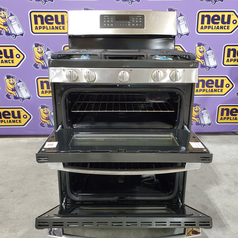 GE Free-Standing Gas Double Oven Convection Range 5SD88 - JGBS86SPSS - Scratch & Dent (Minor)