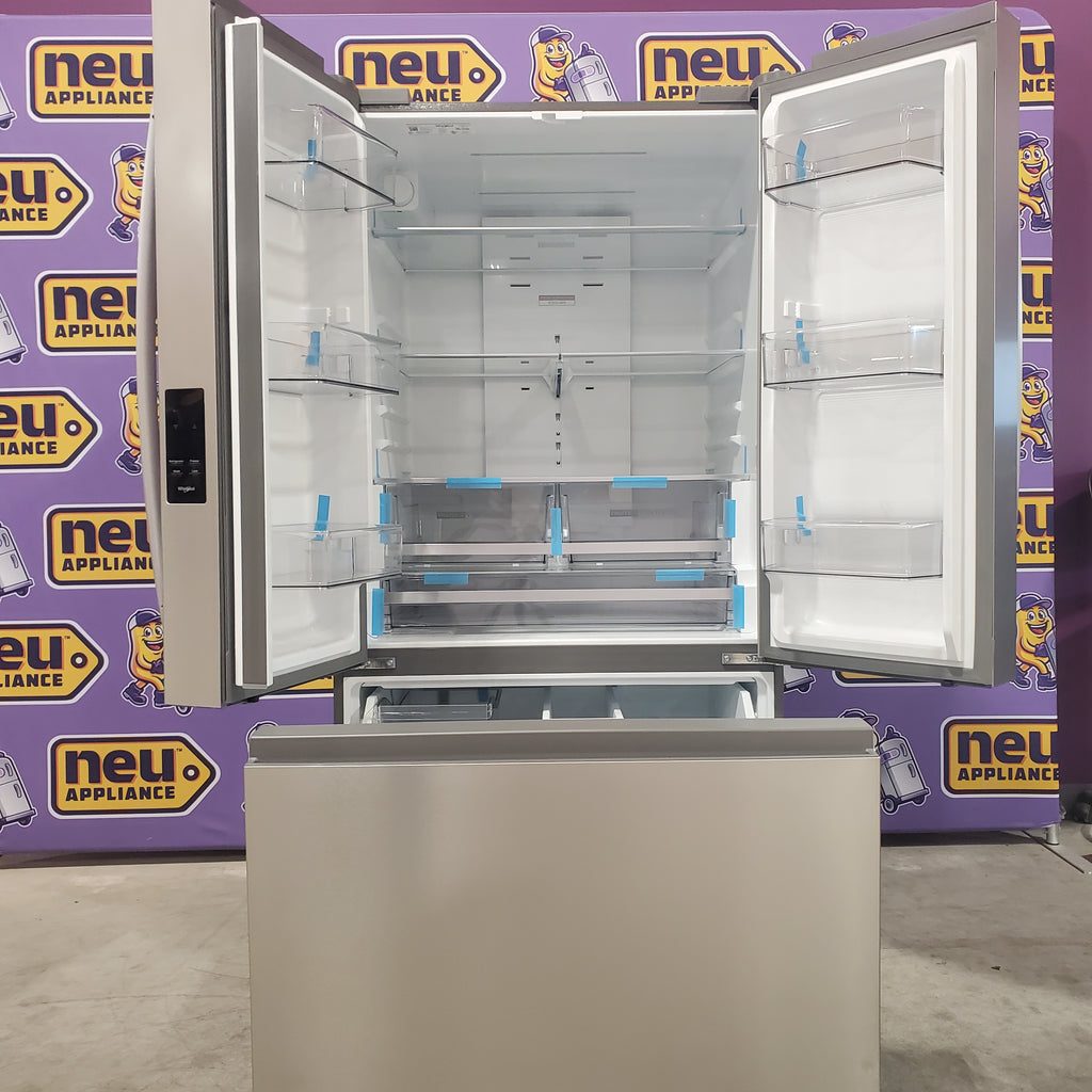 Pictures of Whirlpool French Door 31 Cu. Ft. Refrigerator with Total Coverage Cooling in Fingerprint Resistant Stainless Steel - 3SD474 - WRFF3136SZ - Scratch & Dent (Minor) - Neu Appliance Outlet - Discount Appliance Outlet in Austin, Tx