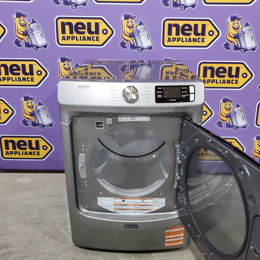 Maytag 5.0 cu. ft. Smart Front Load Washer with Extra Power and 24-Hr Fresh Hold® Option MHW8630HC - Scratch & Dent (Minor) and Maytag 7.3-cu ft Stackable Vented Electric Dryer Energy Star Certified MED5630HC - Scratch & Dent (Minor)