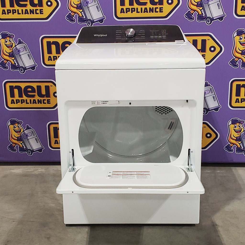 Pictures of Whirlpool High Efficiency Agitator Large Top-Load Washer in White WTW5105HW - Scratch & Dent (Minor) and Whirlpool 7.0 cu. ft. Electric Dryer with Hamper Door 16118 - WED5010LW - Open Box - Neu Appliance Outlet - Discount Appliance Outlet in Austin, Tx