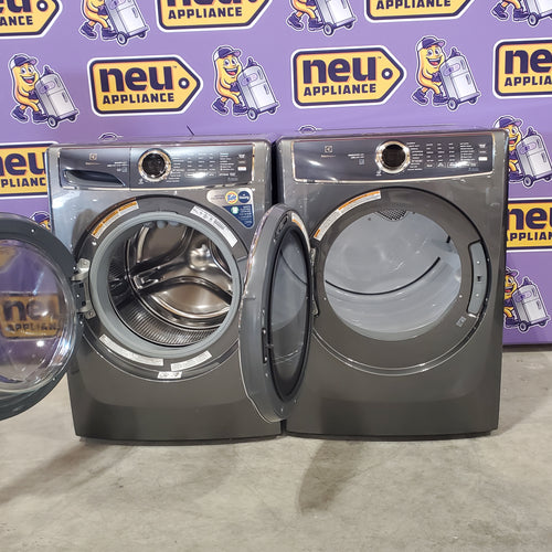 Electrolux Titanium Front Load 600 Series 4.5 Cu. Ft. Washer with Smartboost ELFW7637AT - Scratch & Dent (Major) and Electrolux Frontload Electric Steam Dryer 16071 - ELFE7537AT - Scratch & Dent (Minor)