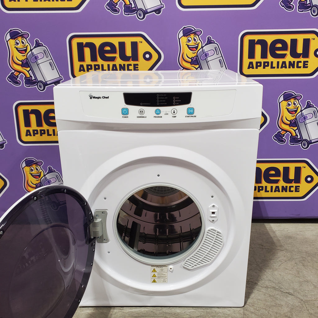Pictures of Magic Chef Compact 3.5 cu. ft. Electric Dryer in White 25139SD801 - MCSDRY35W - Scratch & Dent (Major) - Neu Appliance Outlet - Discount Appliance Outlet in Austin, Tx