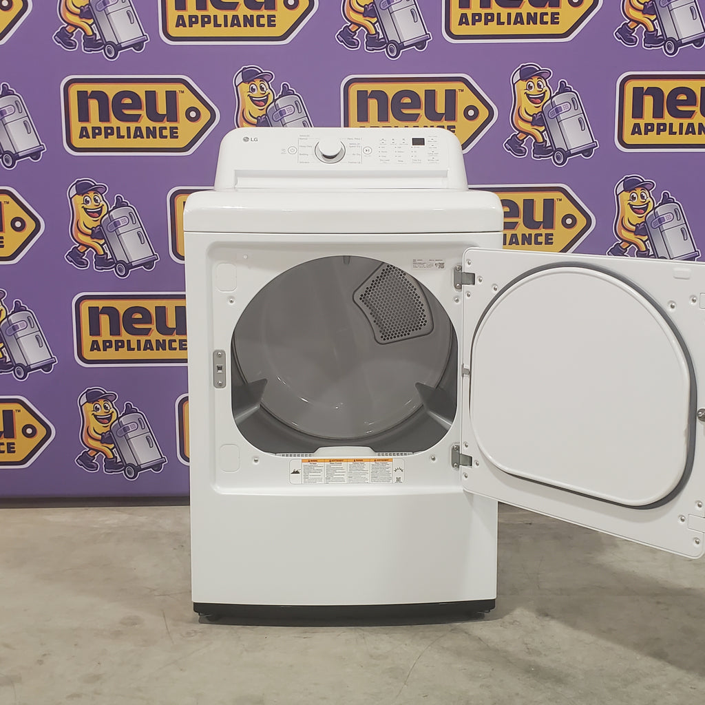 Pictures of LG Ultra Large Capacity Top Load 4.1 Cu. Ft. Washer with Agitator and Deep Fill WT6105CW - New and LG Ultra Large Capacity Gas 7.3 Cu. Ft. Dryer with Sensor Dry Technology DLG7001W - Open Box - Neu Appliance Outlet - Discount Appliance Outlet in Austin, Tx