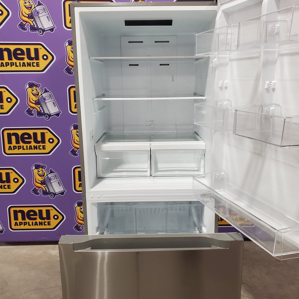 Pictures of Vissani 18.7 cu. ft. Bottom Freezer Refrigerator in Stainless Steel 251312SD1025 - MDBF18SS - Scratch & Dent (Moderate) - Neu Appliance Outlet - Discount Appliance Outlet in Austin, Tx