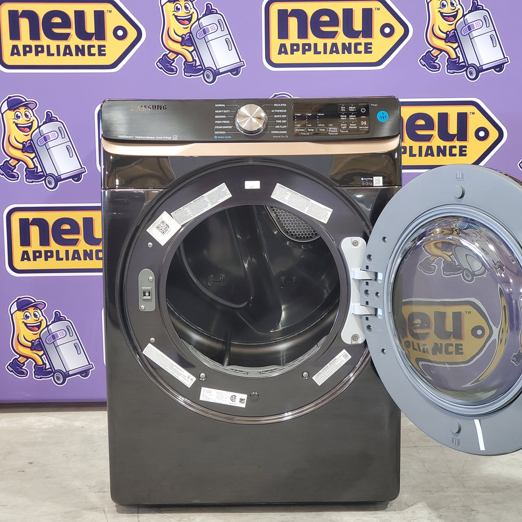 Pictures of Samsung Brushed Black Smart Gas 7.5 Cu. Ft. Dryer with Steam Sanitize+ and Sensor Dry DVG50BG8300V - Scratch and Dent (Minor) - Neu Appliance Outlet - Discount Appliance Outlet in Austin, Tx