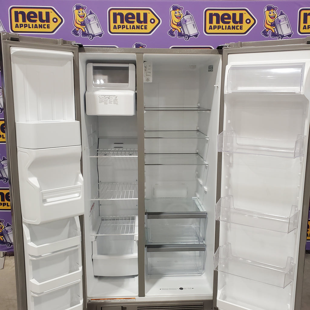 Pictures of Whirlpool 24 cu ft Capacity Side By Side Refrigerator with Ice and Water Dispenser in Fingerprint Resistant Stainless Steel 6SD132 - WRS315SDHZ - Scratch & Dent (Minor) - Neu Appliance Outlet - Discount Appliance Outlet in Austin, Tx