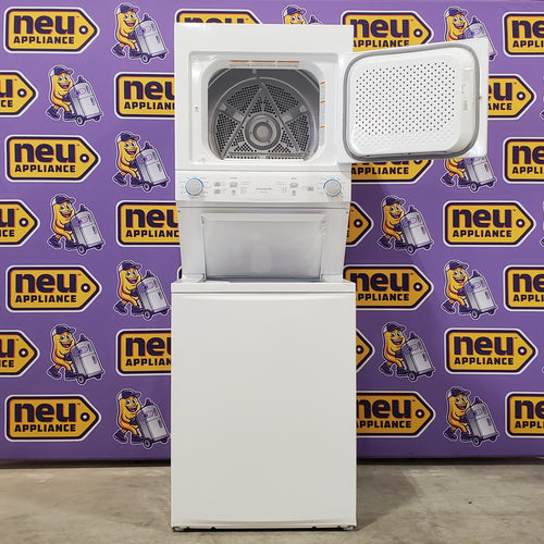 Pictures of Frigidaire Electric Washer/Dryer Laundry Center - 3.9 Cu. Ft Washer and 5.5 Cu. Ft. Dryer FLCE7522AW - Scratch & Dent (Minor) - Neu Appliance Outlet - Discount Appliance Outlet in Austin, Tx