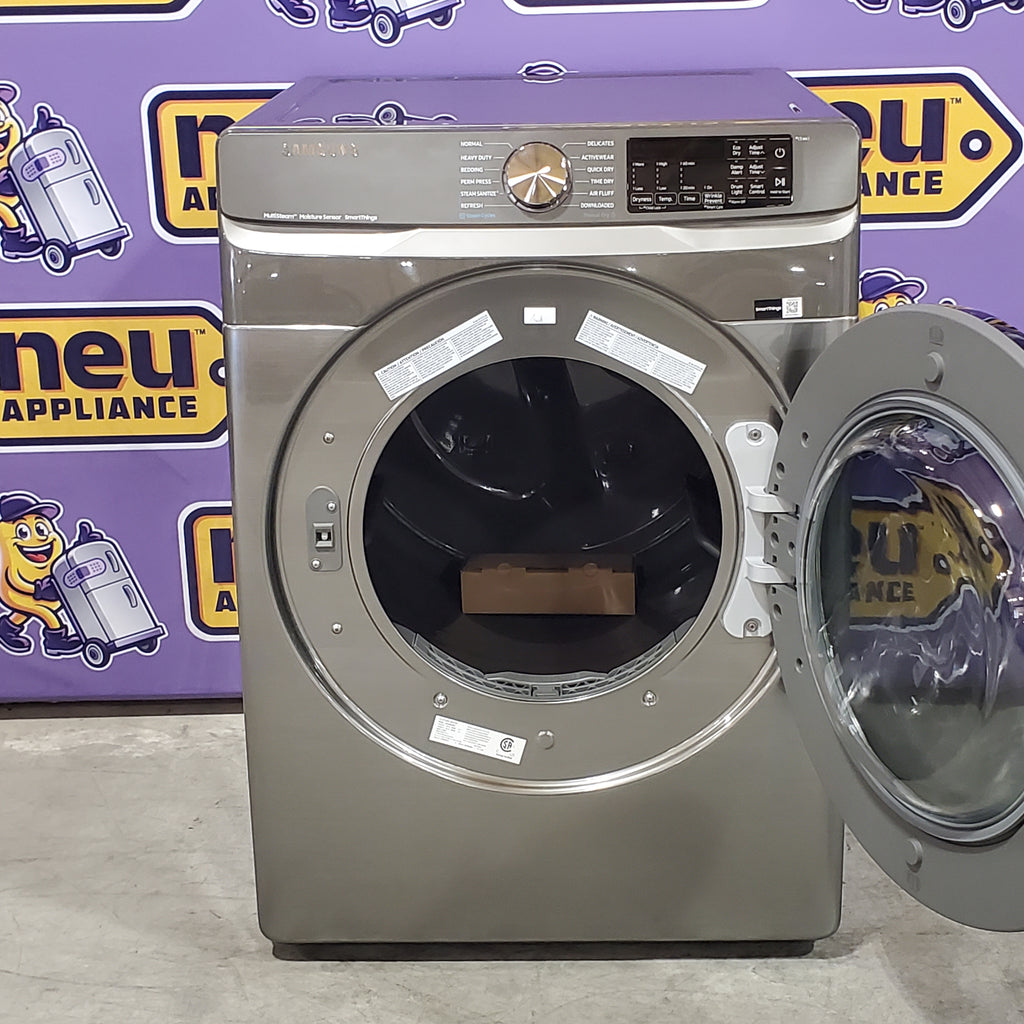 Samsung 7.5 cu. ft. Front Load Electric Dryer with Steam 22SD007 - DVE45B6300P - Scratch & Dent (Major)