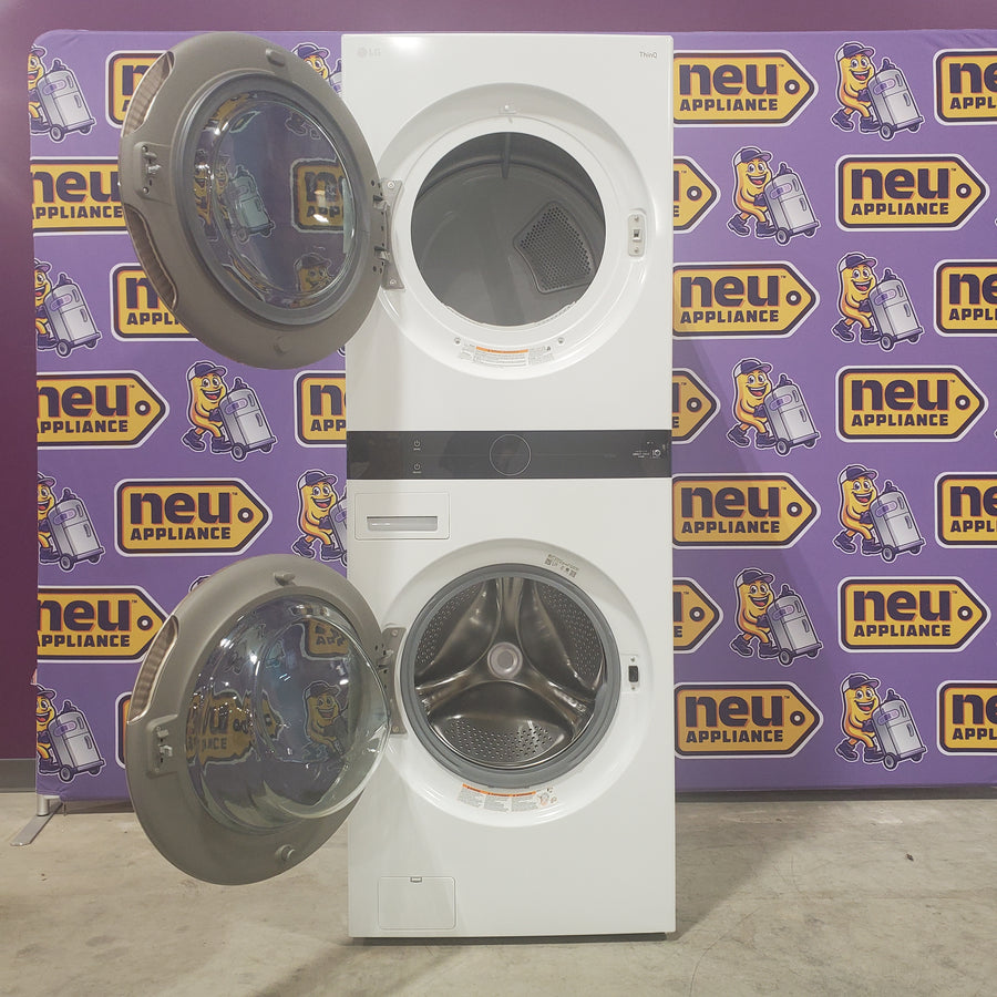 LG Front Load Wash Tower with Center Control 4.5 Cu. Ft. Washer and 7.4 Cu. Ft. Dryer WKE100HWA - Open Box