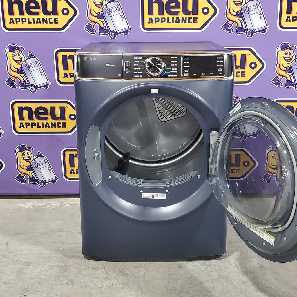GE Profile Smart Front Load Electric 7.8 Cu. Ft. Capacity Dryer with Steam and Sanitize Cycle 22SD006 - PFD87ESPVRS - Scratch & Dent (Minor)