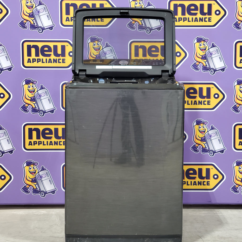 Pictures of Samsung 5.0 cu. ft. Energy Star Top Load Washer with Active Water Jet in Black Stainless Steel WA50R5400AV - Certified Refurbished - Neu Appliance Outlet - Discount Appliance Outlet in Austin, Tx