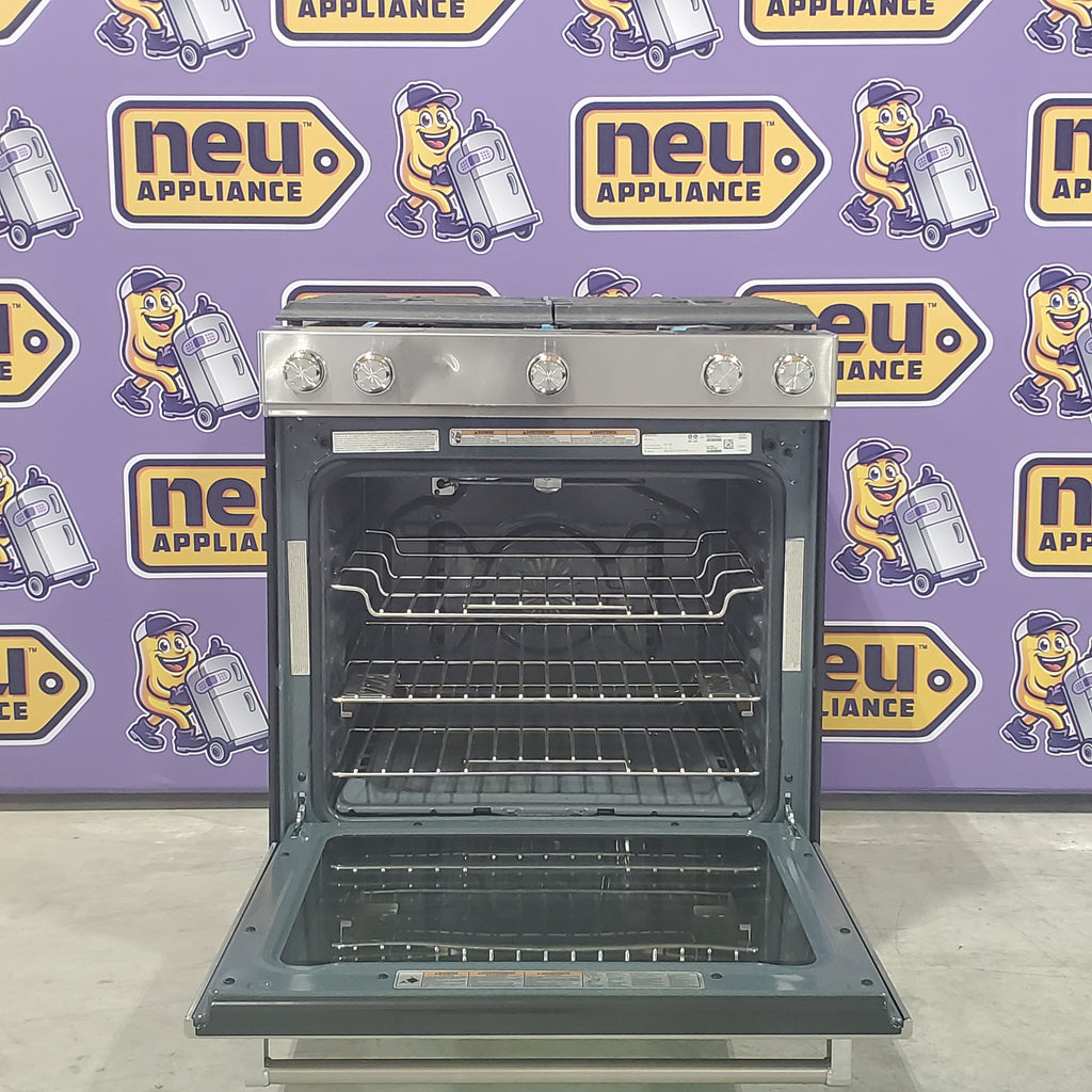 Pictures of KitchenAid Stainless Steel 30 In. 5 Burner Slide In Convection Gas Range with Steam Rack and Even Heat True Convection KSGG700ESS - Scratch and Dent (Minor) - Neu Appliance Outlet - Discount Appliance Outlet in Austin, Tx
