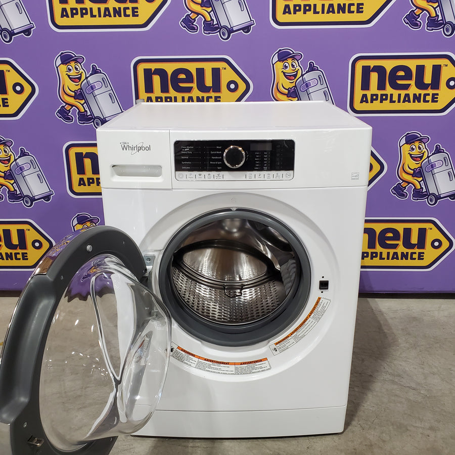Whirlpool 2.3 Cu. Ft. High Efficiency Stackable Front Load Washer with Detergent Dosing Aid in White 31131SD42 - WFW5090JW - Scratch & Dent (Minor)