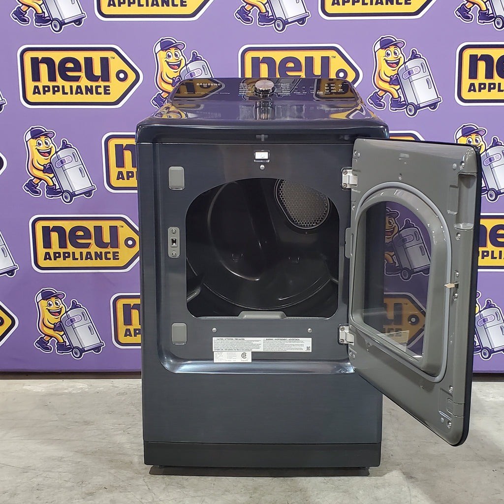 Samsung Stainless Steel 5.0 Cu. Ft. Washer with SuperSpeed and Active WaterJet WA50R5400AV - Certified Refurbished and Samsung Electric 7.4 Cu. Ft. Dryer with PetCare Dry and Steam Sanitize+ 16051 - DVE54CG7150D - Scratch and Dent (Minor)