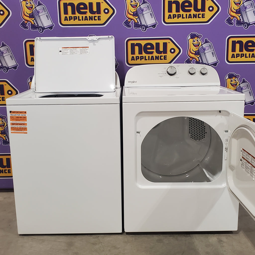 Whirlpool Top Load 3.5 Cu. Ft. Washer with Deep Water Wash Option WTW4816FW - Open Box and Whirlpool Vented 7.0 Cu. Ft. Electric Dryer 16104 - WED4815EW - Open Box