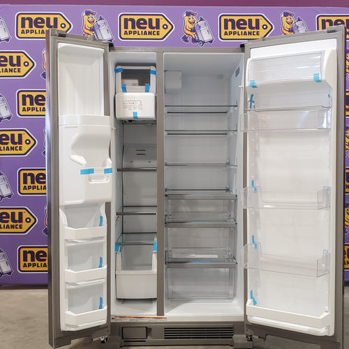 Pictures of Whirlpool 33 Inch Wide Side by Side 21 Cu. Ft. Refrigerator with Can Caddy and Frameless Glass Shelves in Fingerprint Resistant Stainless Steel WRS321SDHZ - Scratch and Dent (Minor) - Neu Appliance Outlet - Discount Appliance Outlet in Austin, Tx